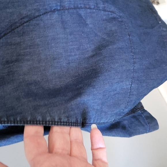 GAP 1969 dark wash chambray a-line mini skirt NWT - Picture 6 of 11